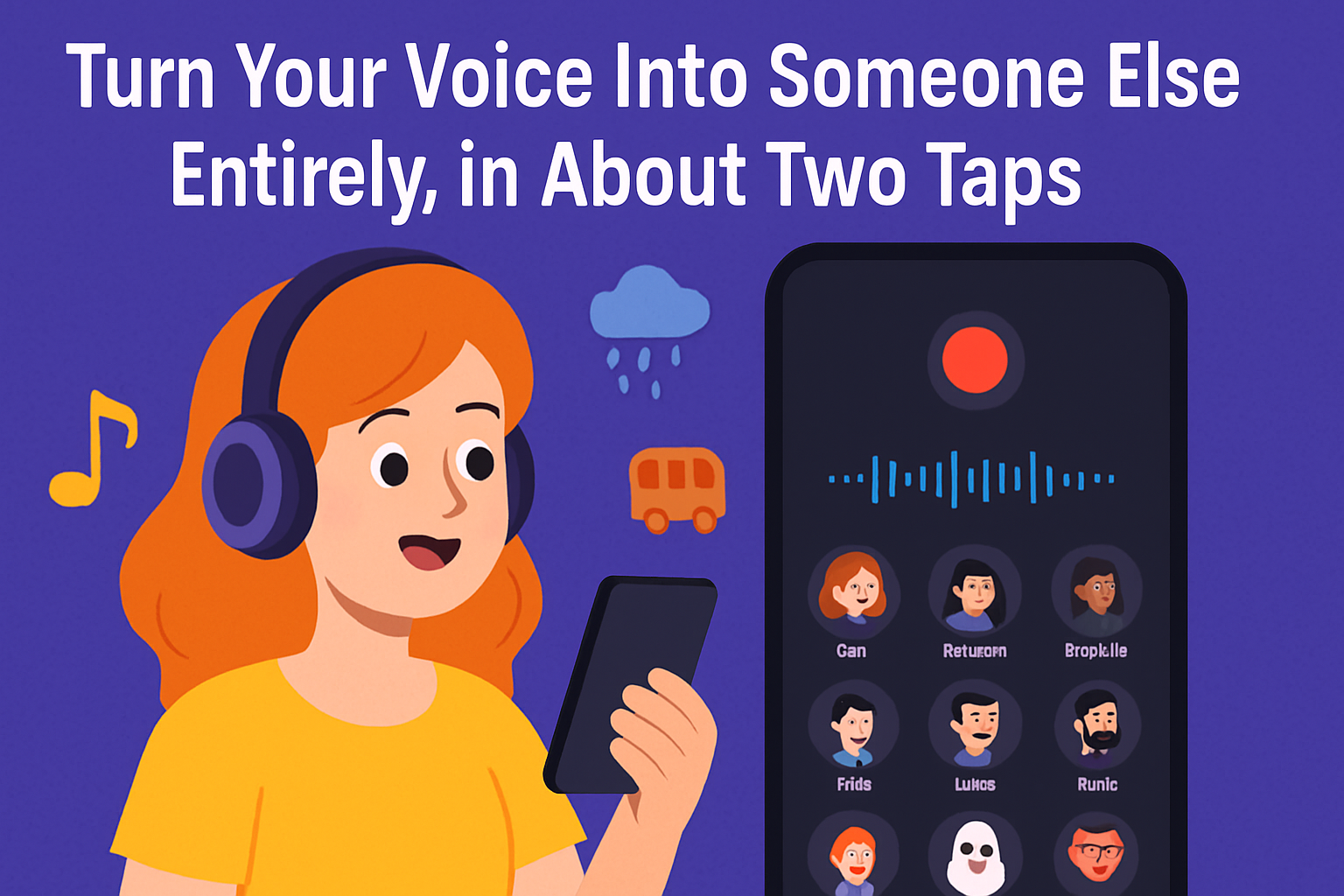 Turn Your Voice Into Someone Else Entirely, in About Two Taps